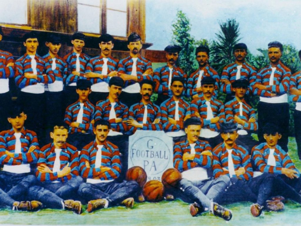 Foto do primeiro time do Grêmio (dezembro de 1903)